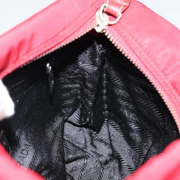 PRADA Pouch Nylon Red Silver Auth - Picture 14 of 16